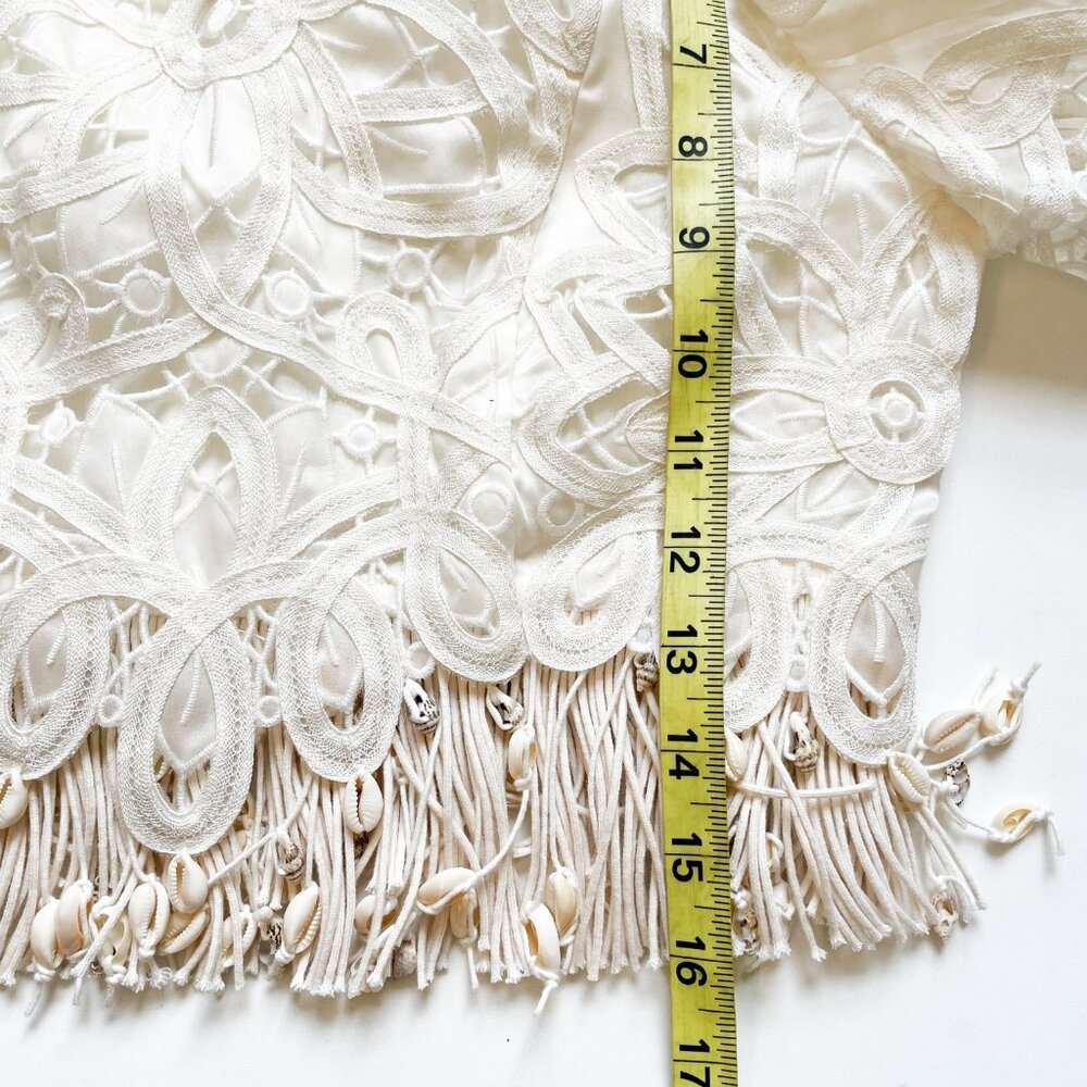 Zimmermann Wavelength Fringed Bodice Top Ivory Size AU 0 US 4 NEW NWT - Picture 14 of 16